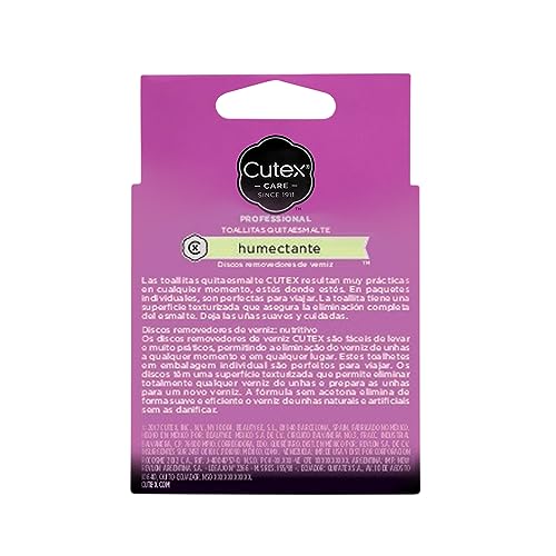 Cutex Care Swipe and Go remover pad with textured surface for scrubbing polish at home or travel