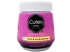 Cutex Nail Polish Remover Twist Scrub Sponge bottle front highlights two-pack convenience