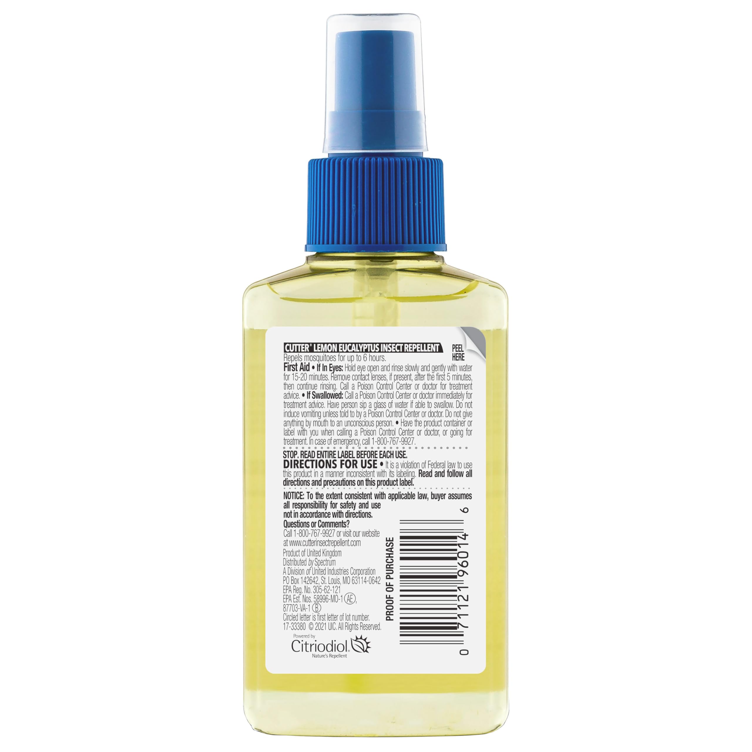 Cutter Lemon Eucalyptus label and brand visibility for quick pick.