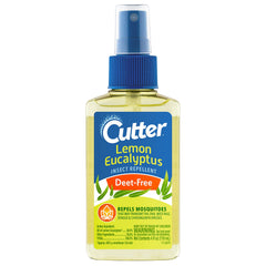 Cutter Lemon Eucalyptus pump spray front shows DEET-free outdoor protection.