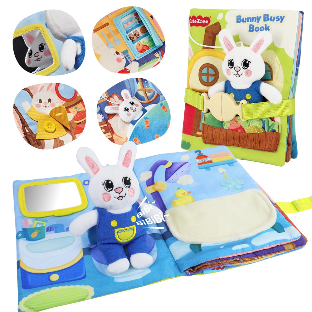 CuteZone Busy Book bunny attachment for safe screen-free play