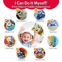 CuteZone Busy Book 12 activities promote early cognitive development