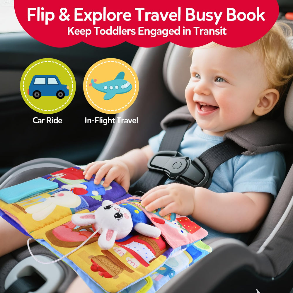 CuteZone Busy Book soft non-toxic fabrics ensure safe play