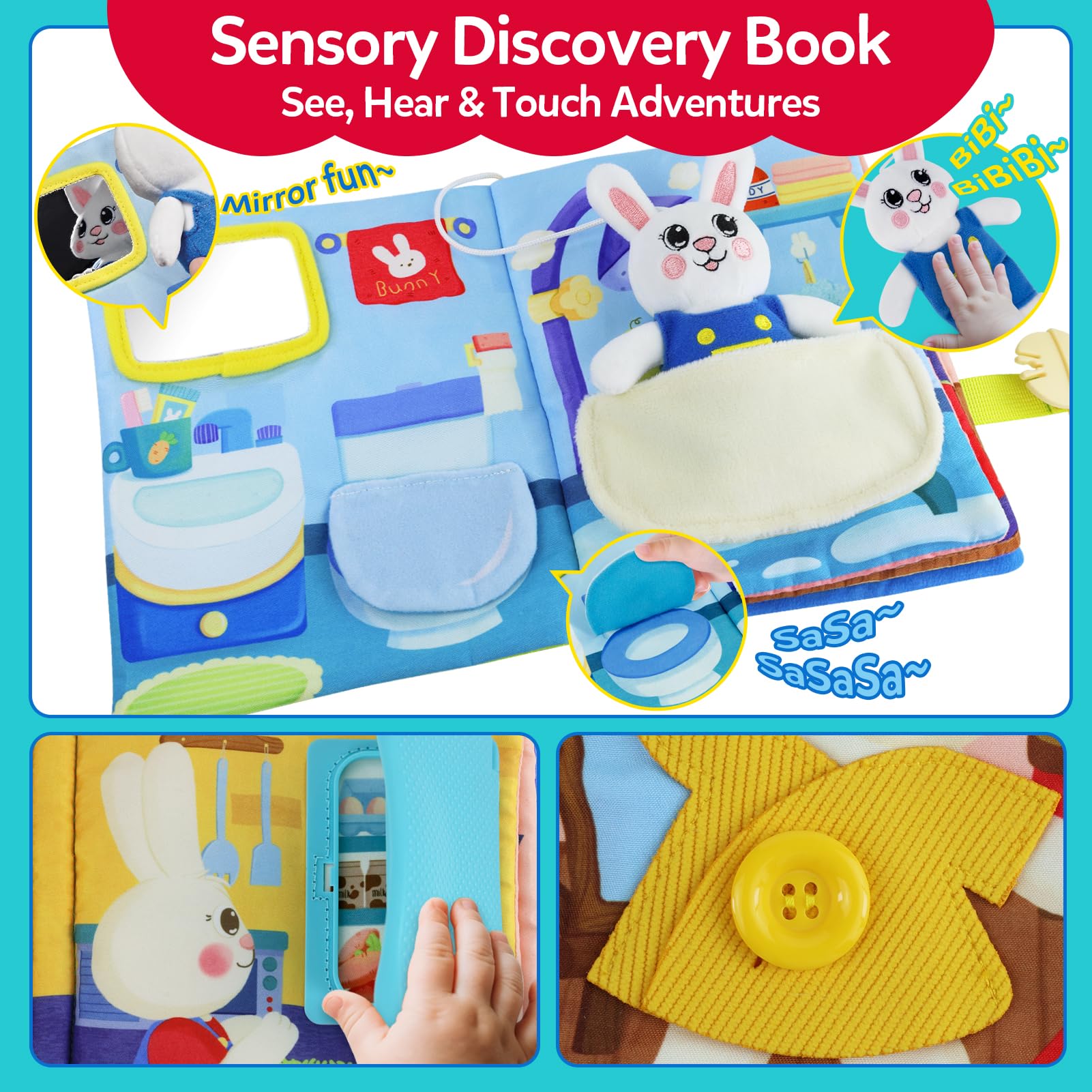 CuteZone Busy Book travel-friendly design for on-the-go play