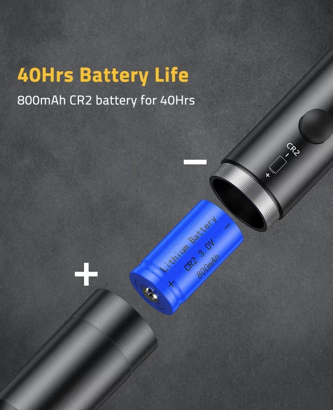 CVLIFE bore sight features a convenient button switch for easy activation.