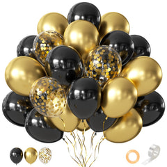 CVPARTYON black and gold balloons kit for elegant celebrations and photo-worthy decor.