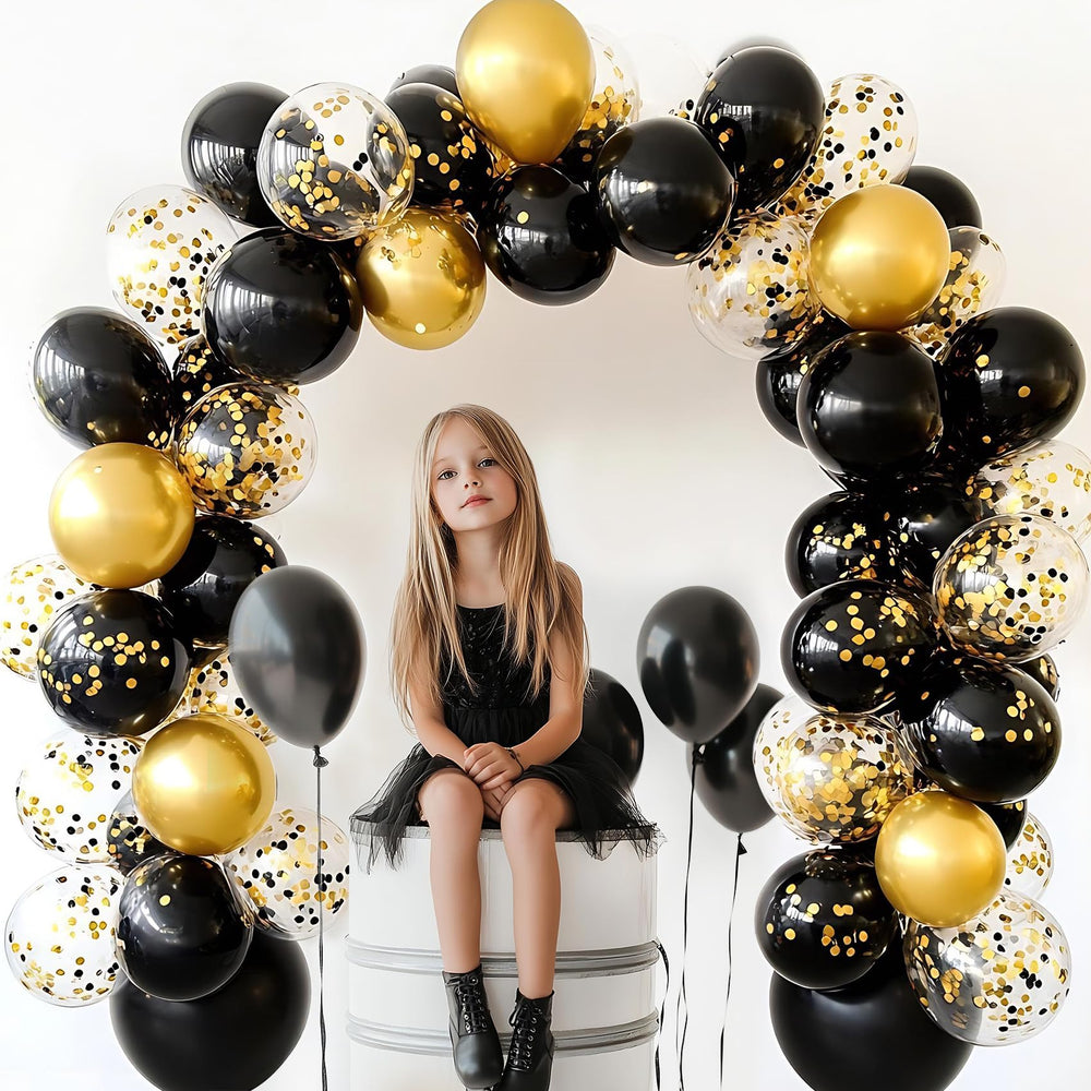 CVPARTYON gold confetti balloons sparkle for festive accents.
