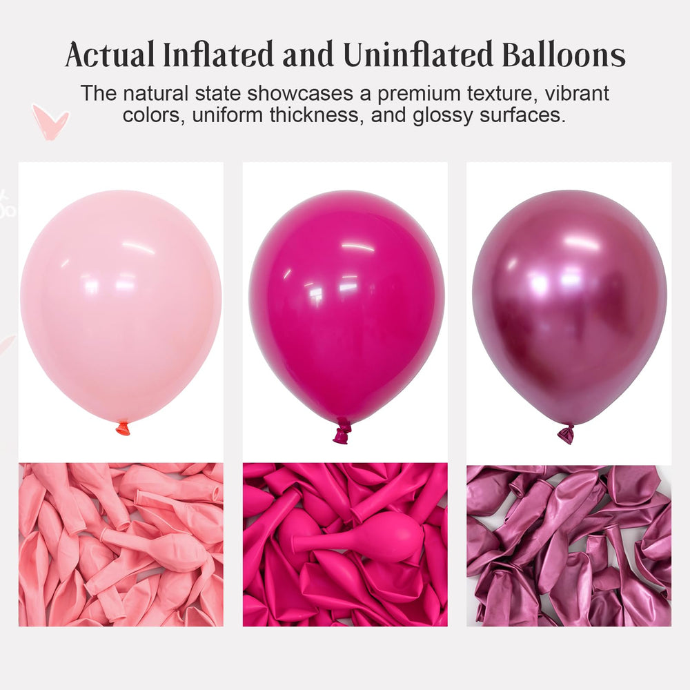 CVPARTYON hot pink balloons add vibrant focal color for celebrations.