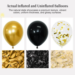 CVPARTYON matte black balloons add sophistication to arches and backdrops.