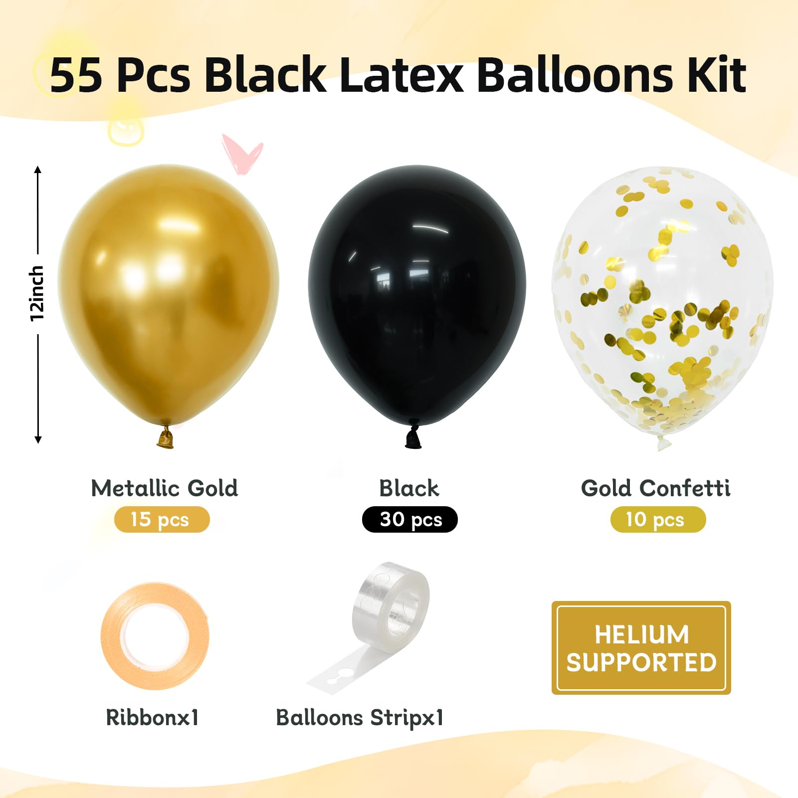 CVPARTYON metallic gold balloons add warm glow to any party.