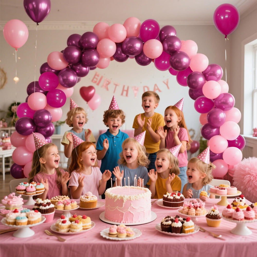 CVPARTYON multi pink balloons ideal for themed party decorations.