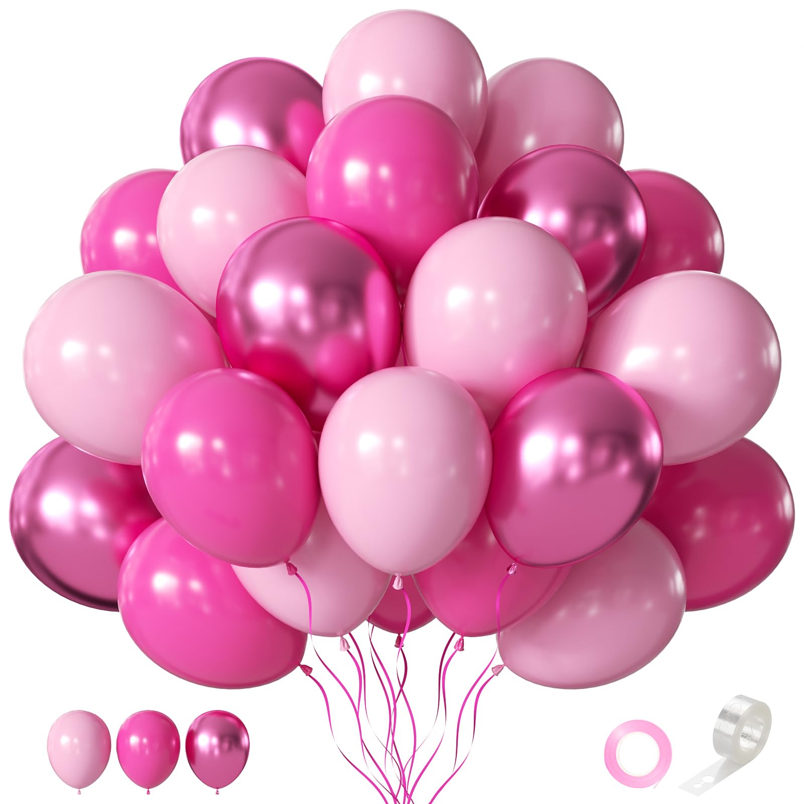 CVPARTYON pink balloons set with 55 pieces for impressive party backdrops.