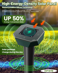 Cvtayn IP65 weatherproof housing protects components in rain and shine