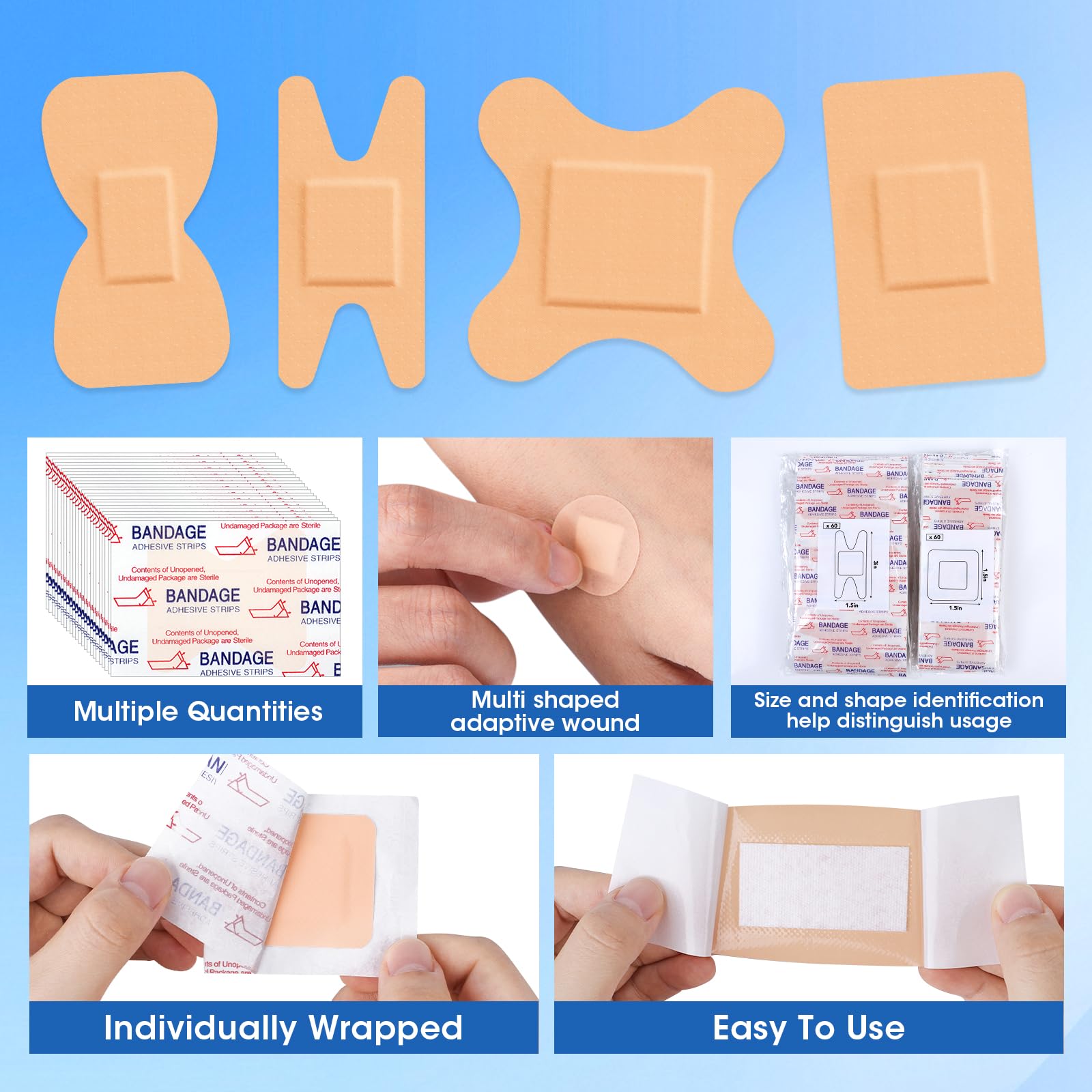 CXYARY multi-shape bandages fit various body areas for complete coverage