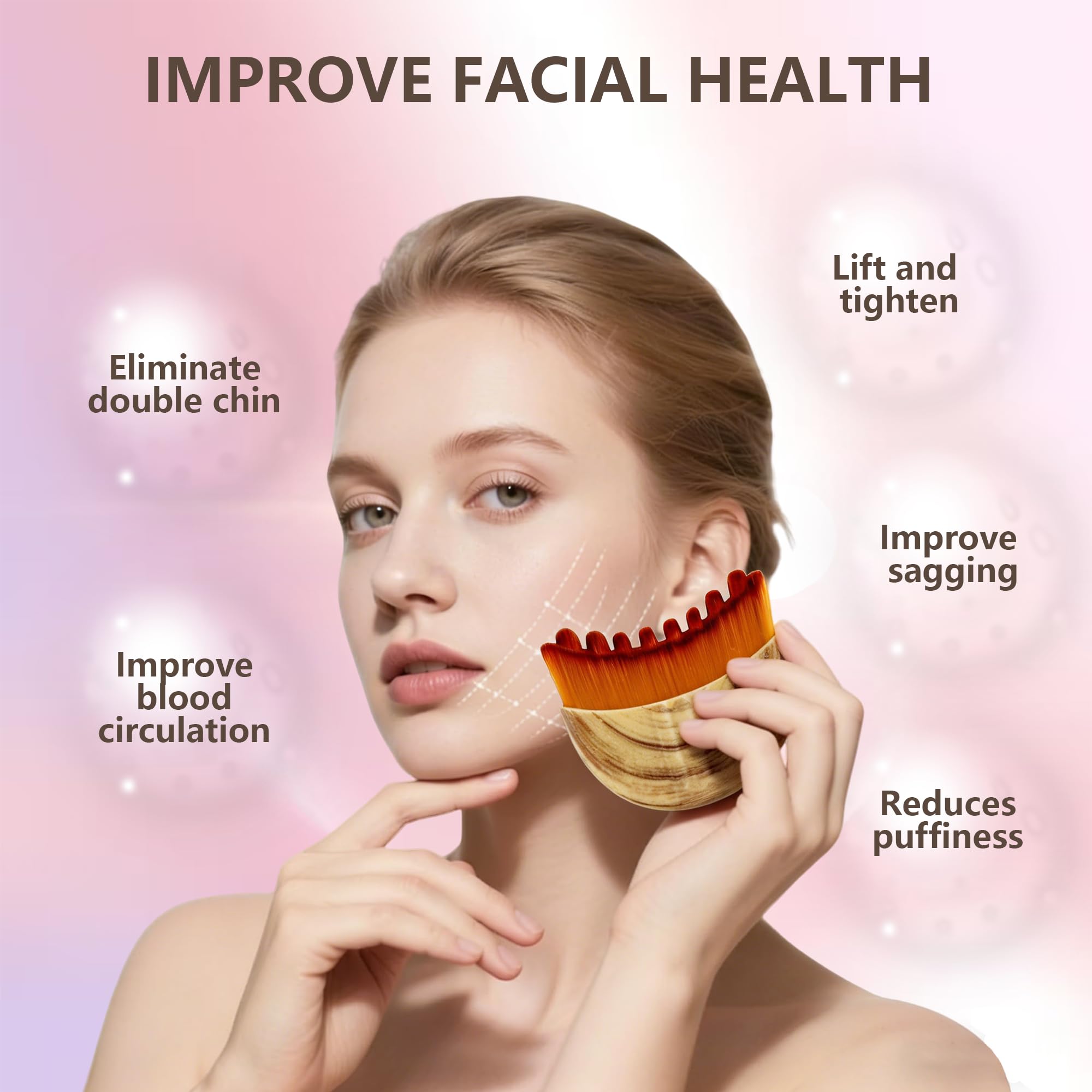 Cxguu Lymphatic Brush with ultra-soft bristles delivers gentle drainage massage.