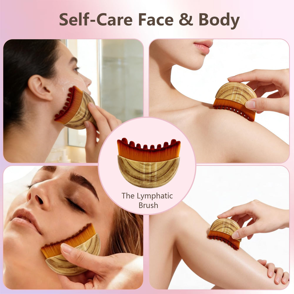 Cxguu Lymphatic Brush enhances serum absorption as you glide.