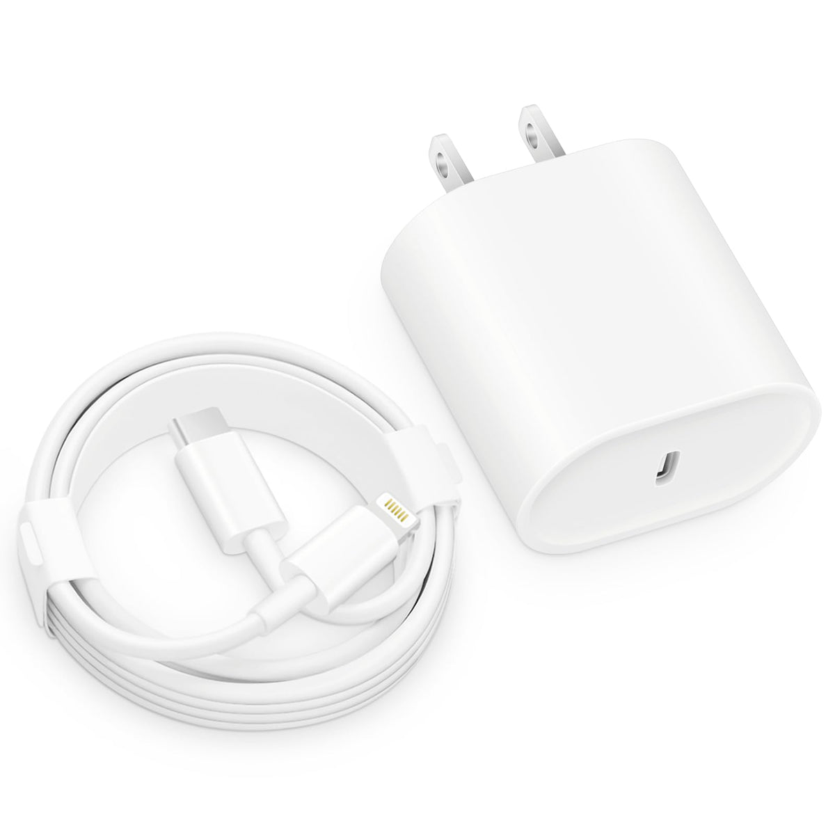 CXX 20W fast charger block powers iPhone quickly and efficiently.