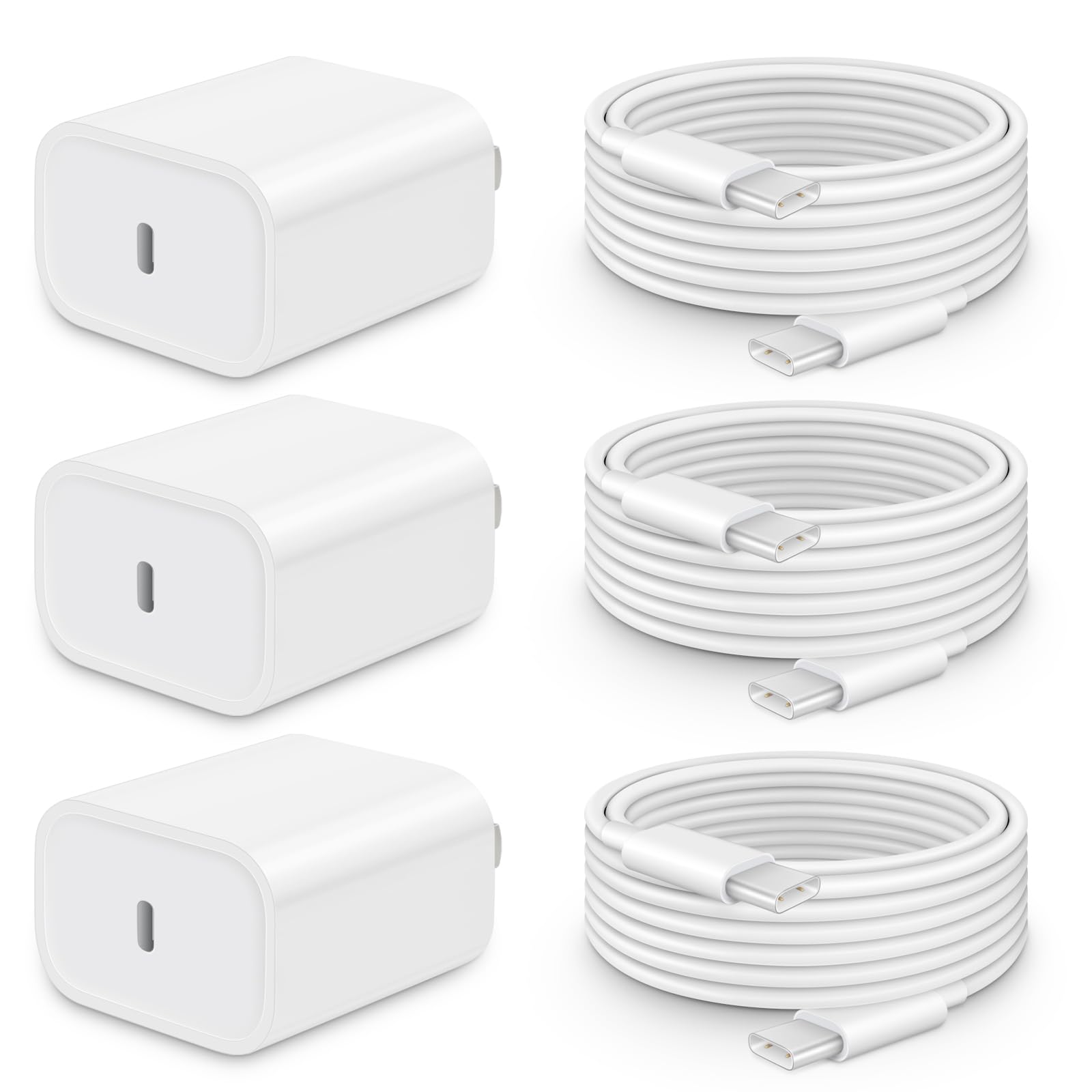 CXX 3-pack fast charger packaging with cables for quick setup