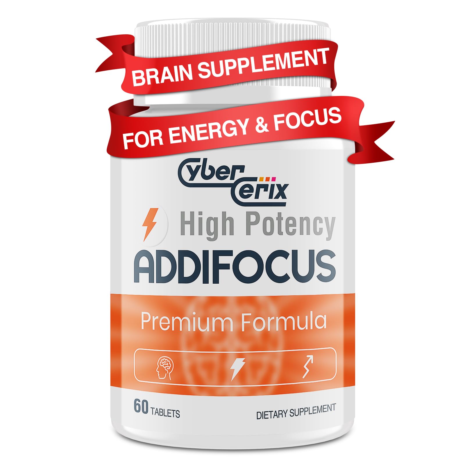 CyberCerix 17-in-1 brain supplement bottle supports daily focus and clarity.