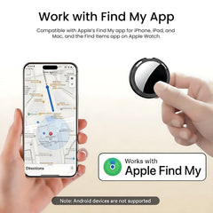 CYBERDOT Find My setup image demonstrates iOS pairing for quick local locating.