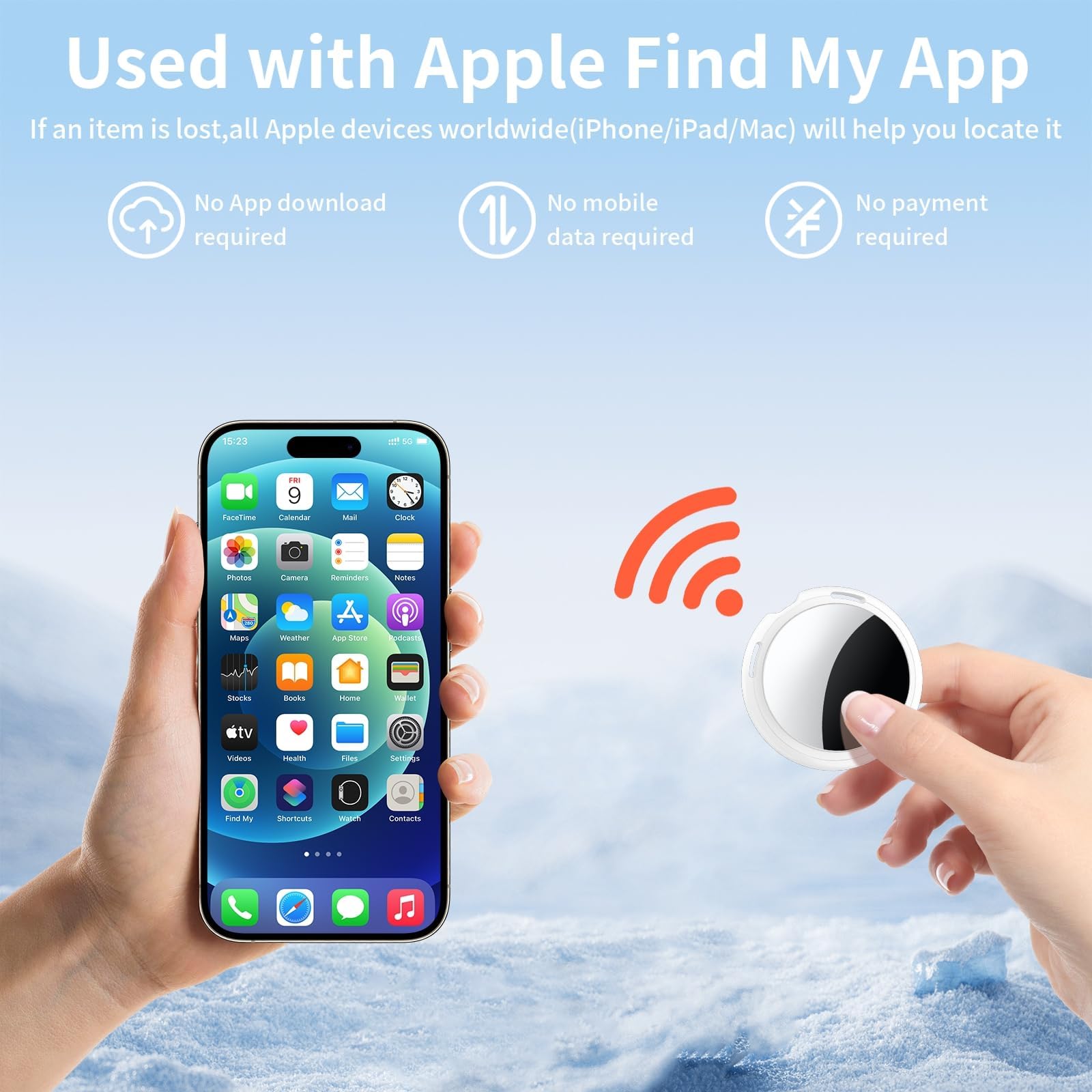 CyberDot luggage tracker map view shows last known location across devices