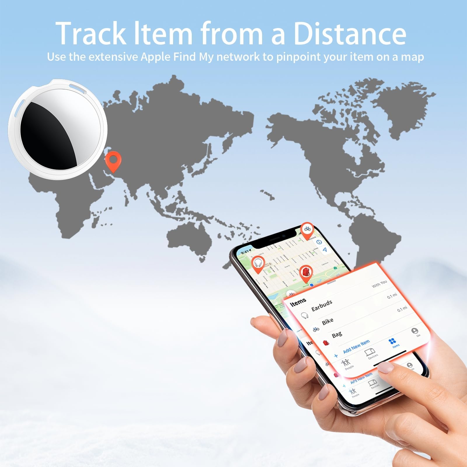 CyberDot waterproof tracker tag ready for outdoor use and rain