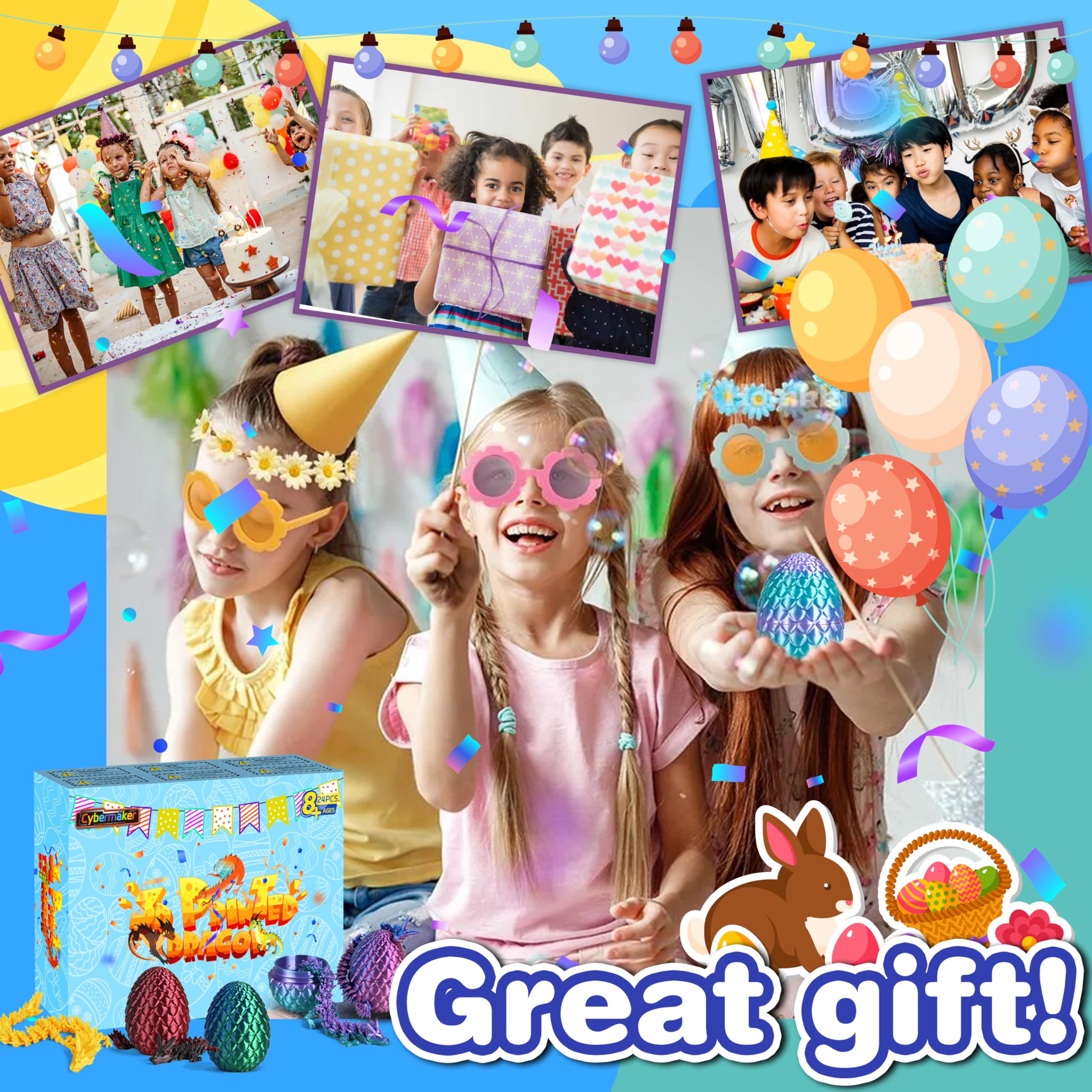 Cybermaker gift-ready dragons for birthdays and occasions