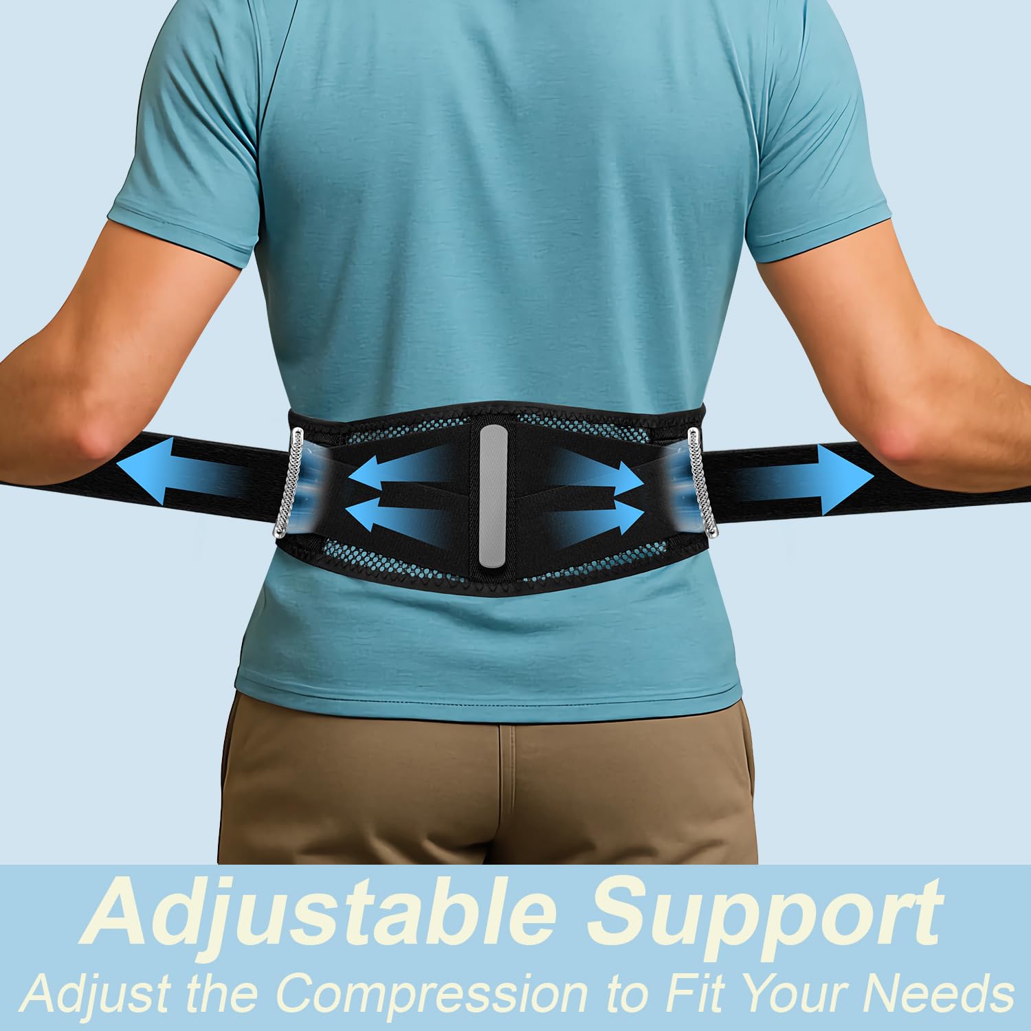 Cybryeh ultra-lightweight back brace weighs about 5.5 oz