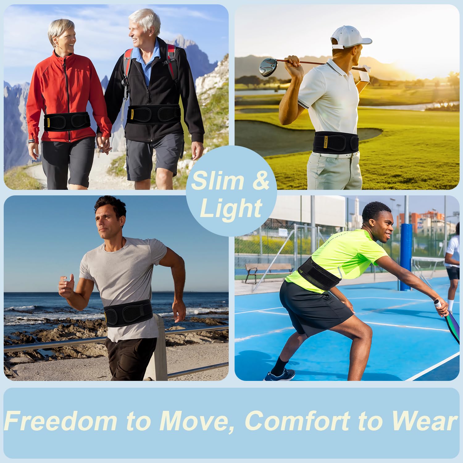 Cybryeh dual elastic side zones conform to your torso.