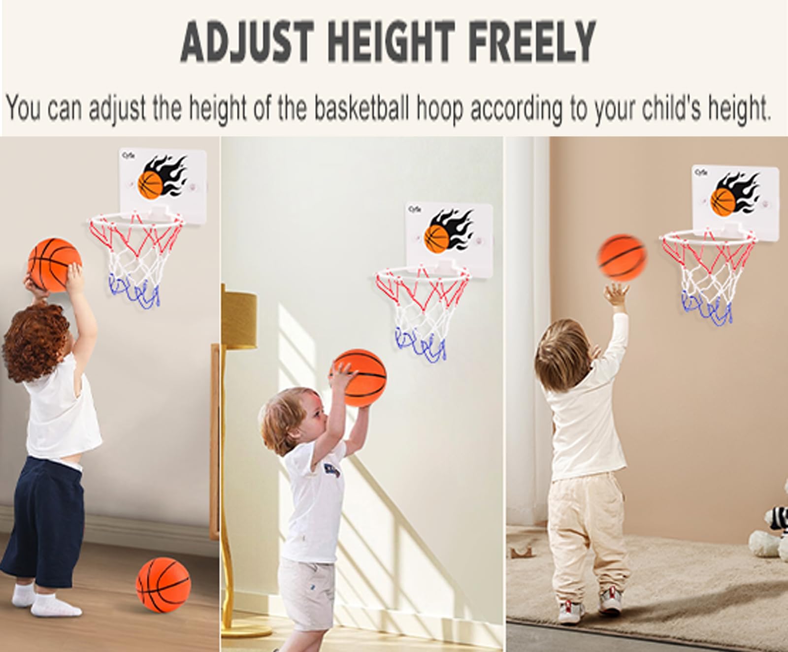 Cyfie mini basketball for bath time excitement and motor skills.