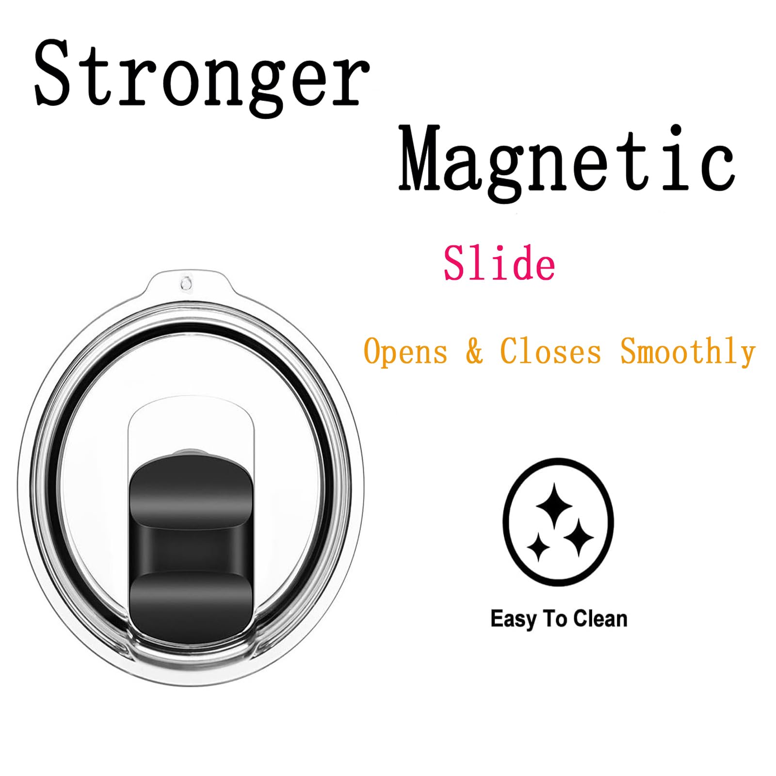CYHTSHFZ 20oz tumbler lid close-up on magnetic slider for easy use