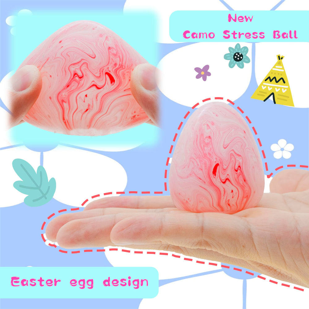 CYICTOY 3-pack marbled eggs for kids and adults to squeeze.