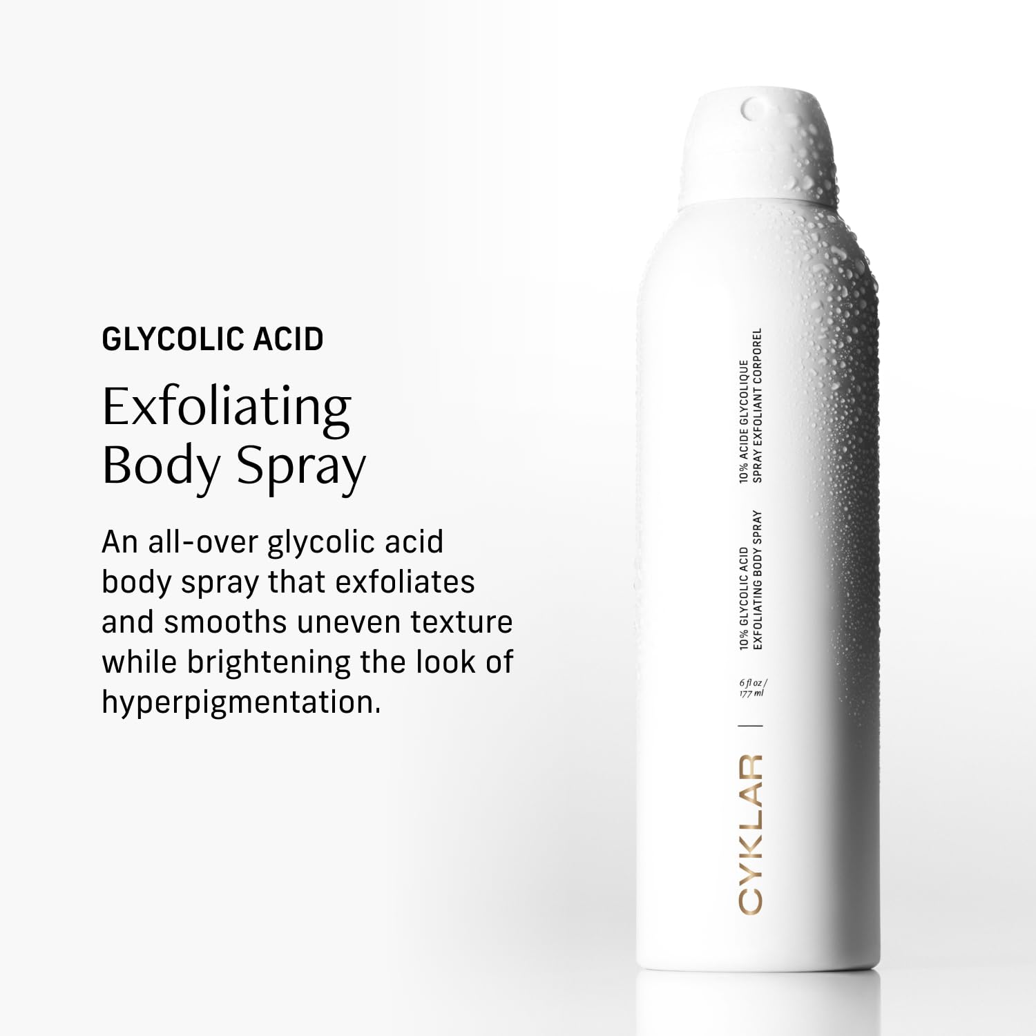 CYKLAR AHA toner blend with peptides and enzymes in a refreshing mist for refined texture