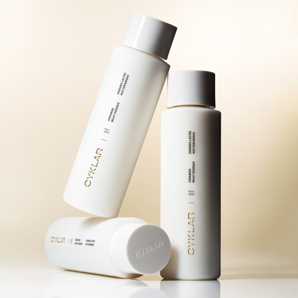 A cozy self-care moment with CYKLAR Ceramide Milky Essence hydrates.