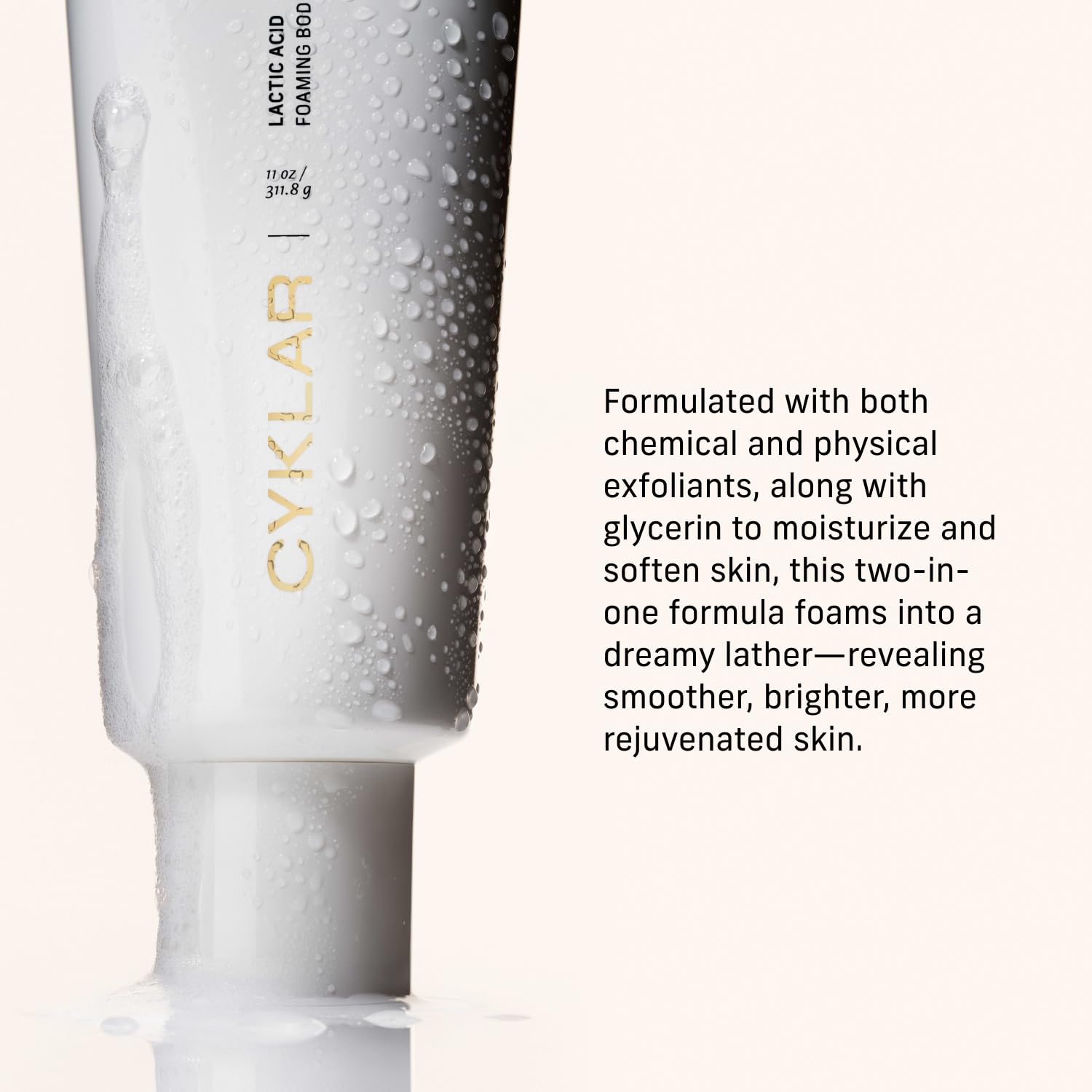 CYKLAR Lactic Acid exfoliant with volcanic pumice for refined texture.