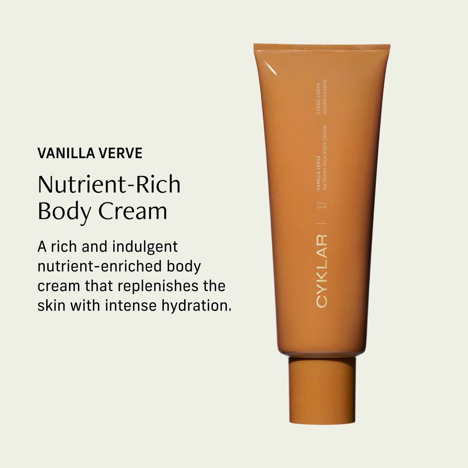 Close-up of CYKLAR Vanilla Verve cream texture reveals a non-greasy velvet finish