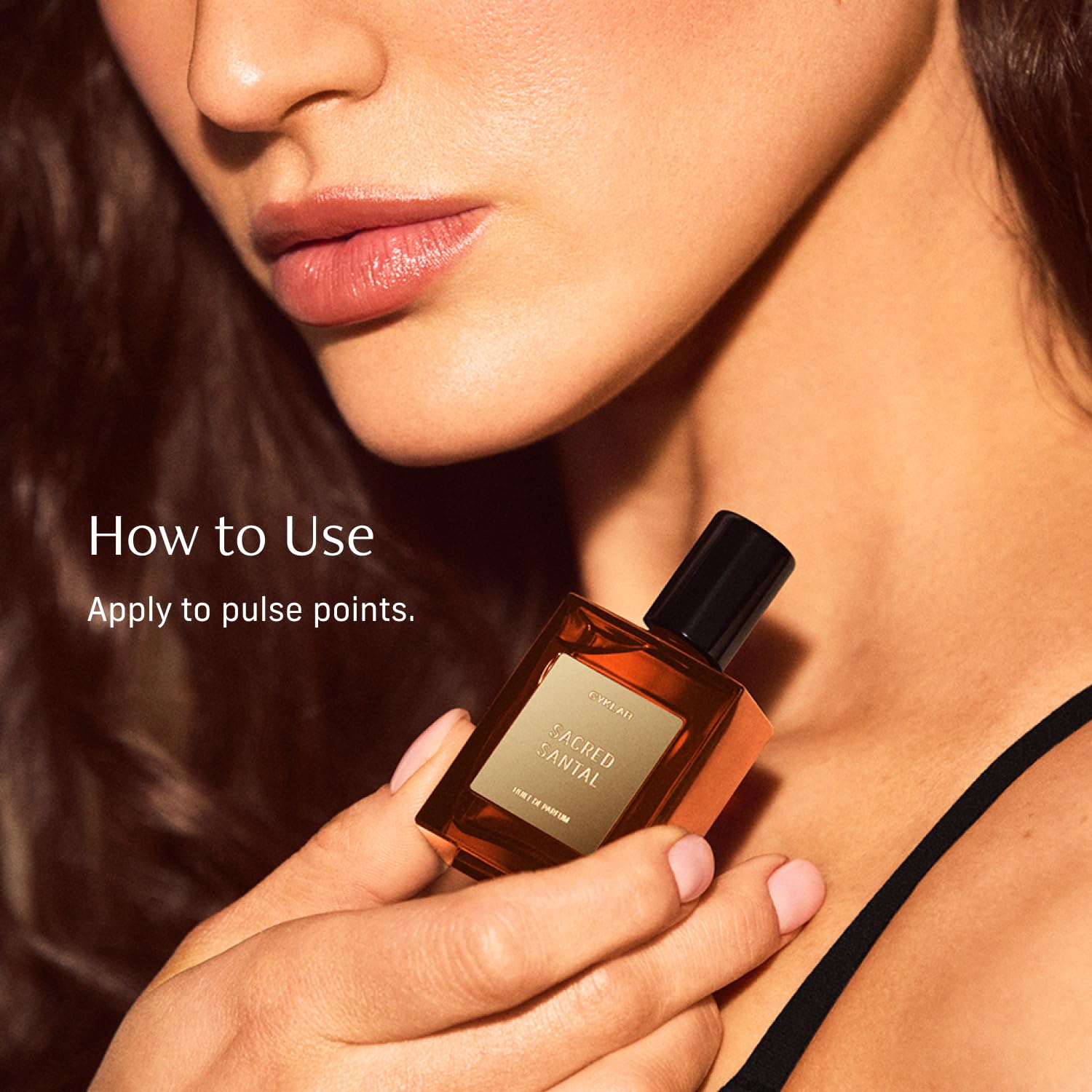 CYKLAR Sacred Santal notes with cardamom and bergamot for brightness and depth.