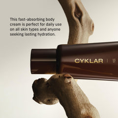 CYKLAR Sacred Santal cream texture swatch shows fast absorption