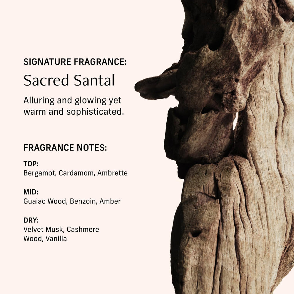 CYKLAR Sacred Santal close-up highlighting sandalwood and amber warmth.