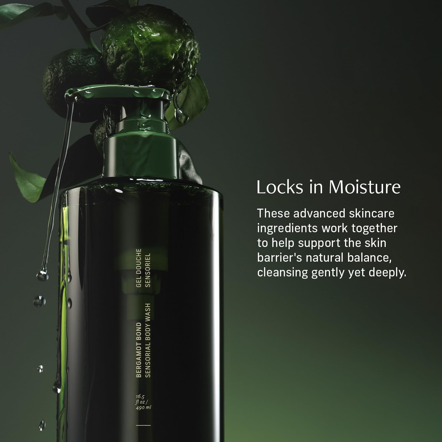 CYKLAR Sensorial Body Wash moisture-lock formula highlights hydration support.