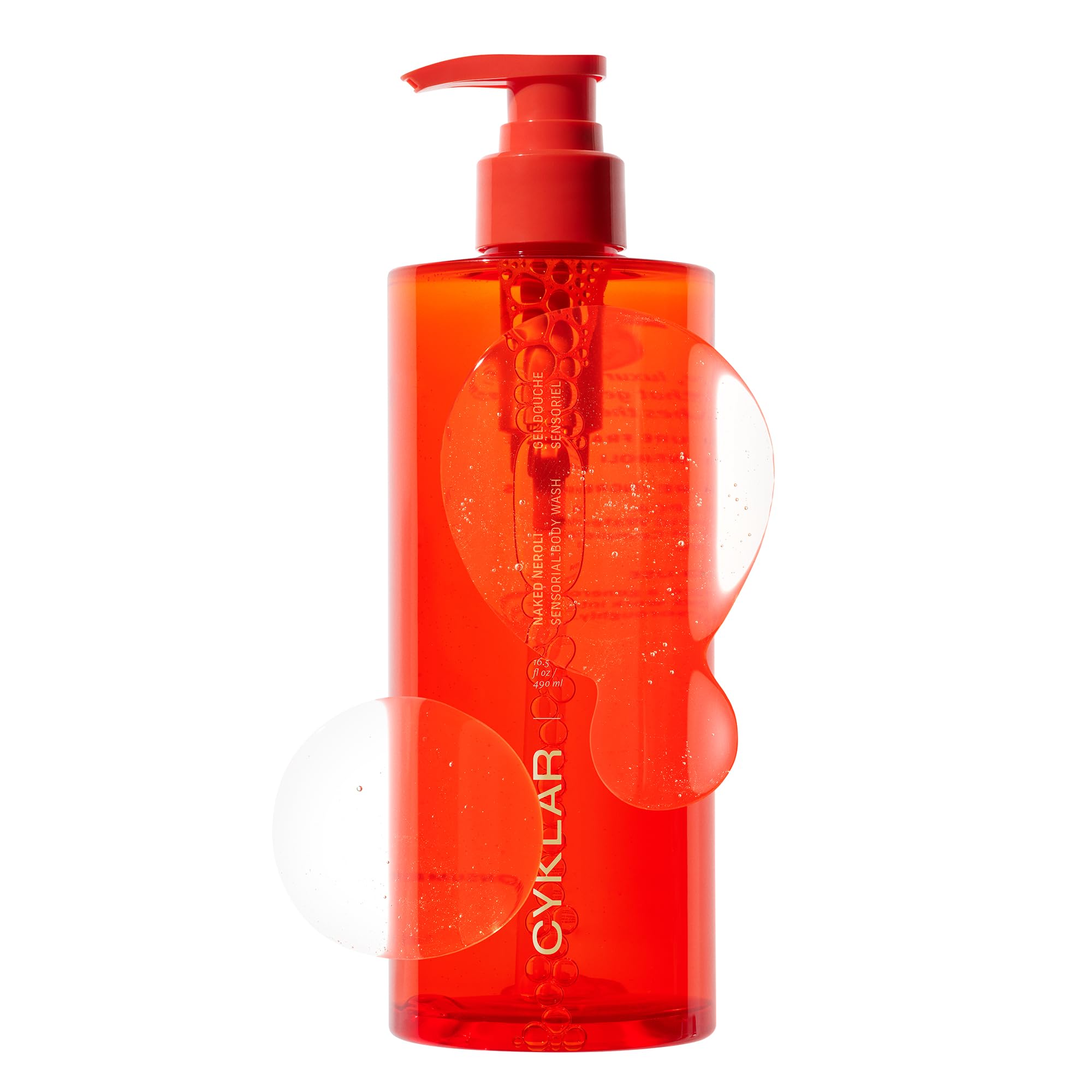 CYKLAR Sensorial Body Wash bottle highlights Naked Neroli for a hydrating cleanse