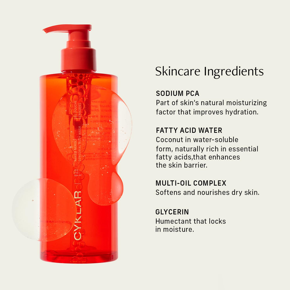 CYKLAR Sensorial Body Wash multi-oil complex nourishes skin during cleanse