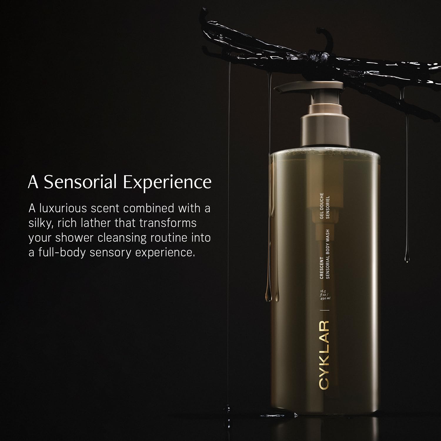 CYKLAR Sensorial Body Wash nourishing-botanals emphasis highlights skin-friendly botanicals.