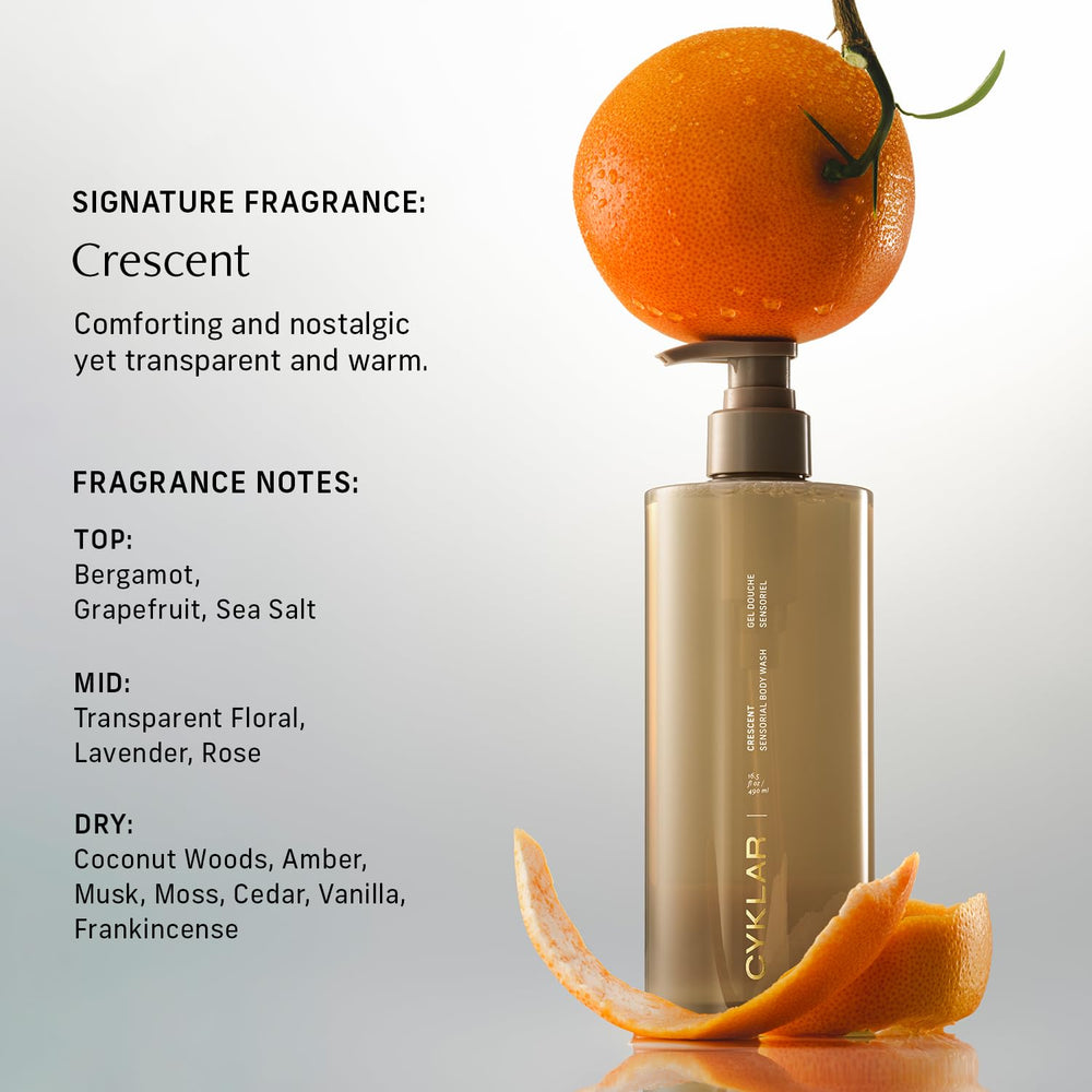 CYKLAR Sensorial Body Wash sodium PCA visual highlights skin barrier support.