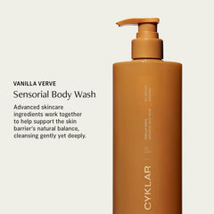 CYKLAR Sensorial Body Wash lather showing creamy texture for skin nourishment.