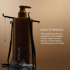 CYKLAR Sensorial Body Wash bottle with pump enables easy daily cleansing.