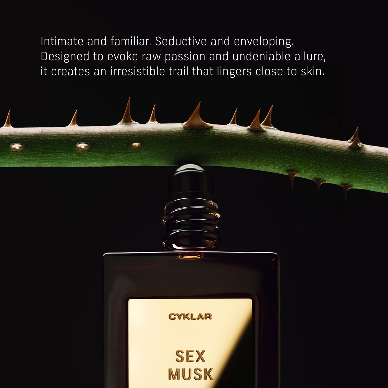 CYKLAR Sex Musk travel-size bottle fits in your bag.