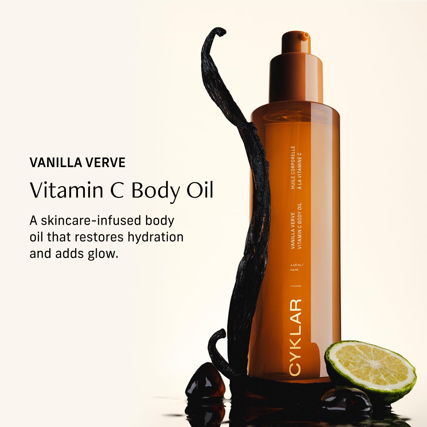 CYKLAR Vanilla Verve scent bottle offers warm fragrance