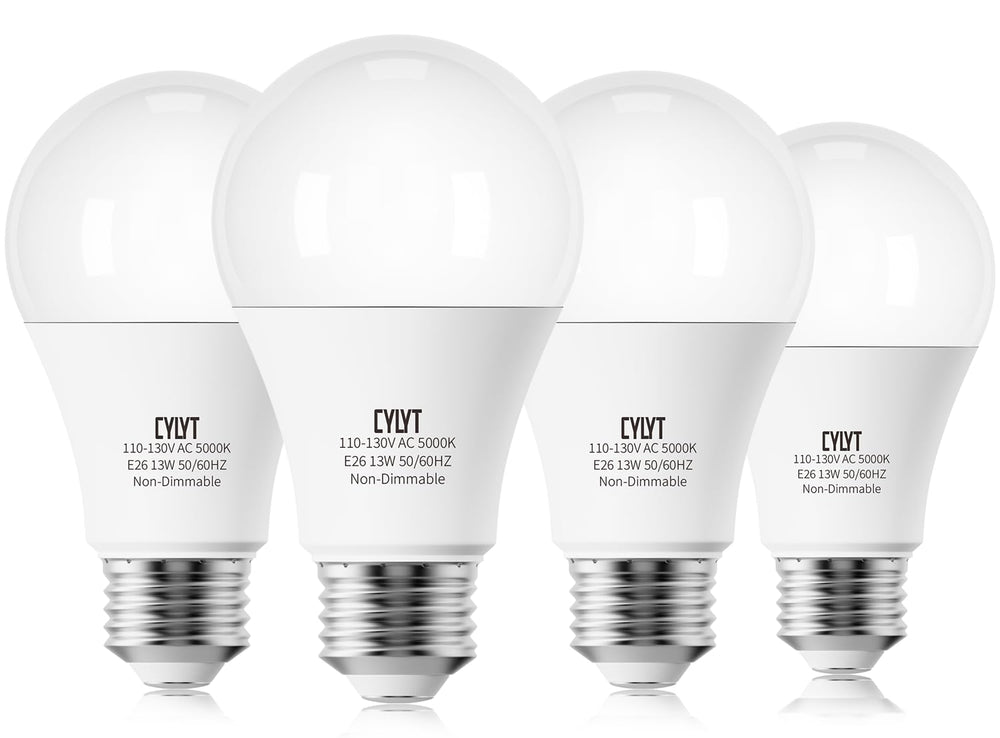 CYLYT 100W equivalent LED bulb in daylight 5000K for bright overhead lighting