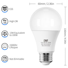 CYLYT 1500 lumens daylight bulb ideal for kitchens and workspaces